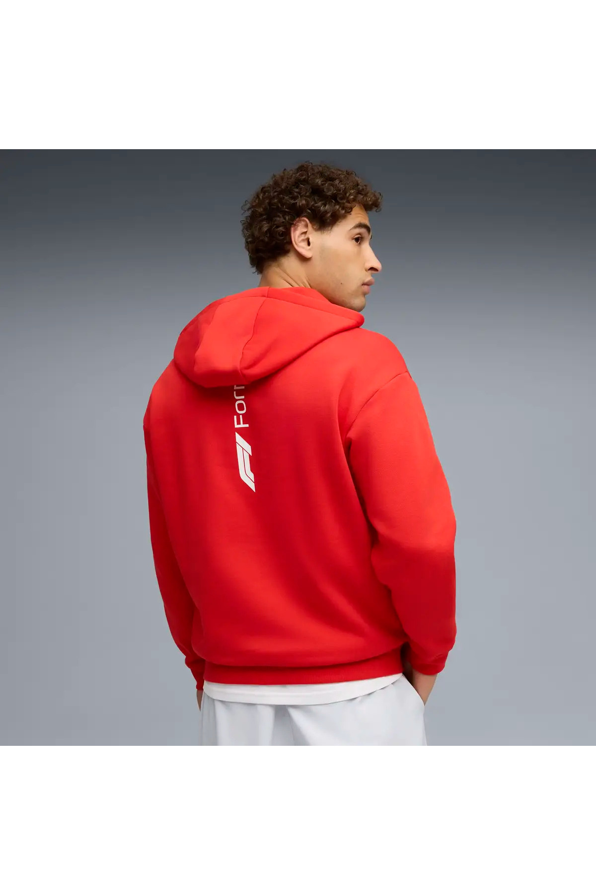 Puma F1 Essential+ Fullzip Hoodie Kırmızı Erkek Sweatshirt görsel 2