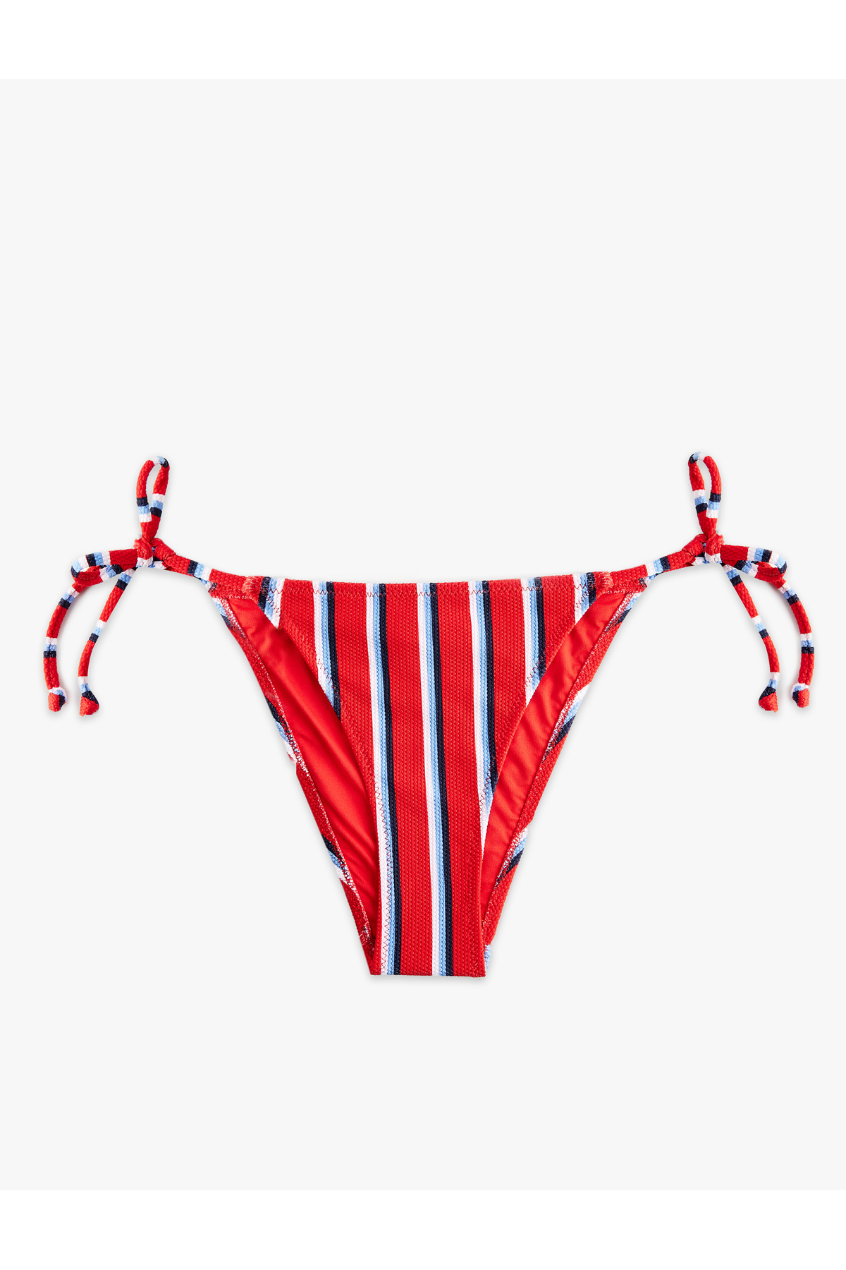 Yanları Bağlamalı İpli Çizgili Bikini Altı