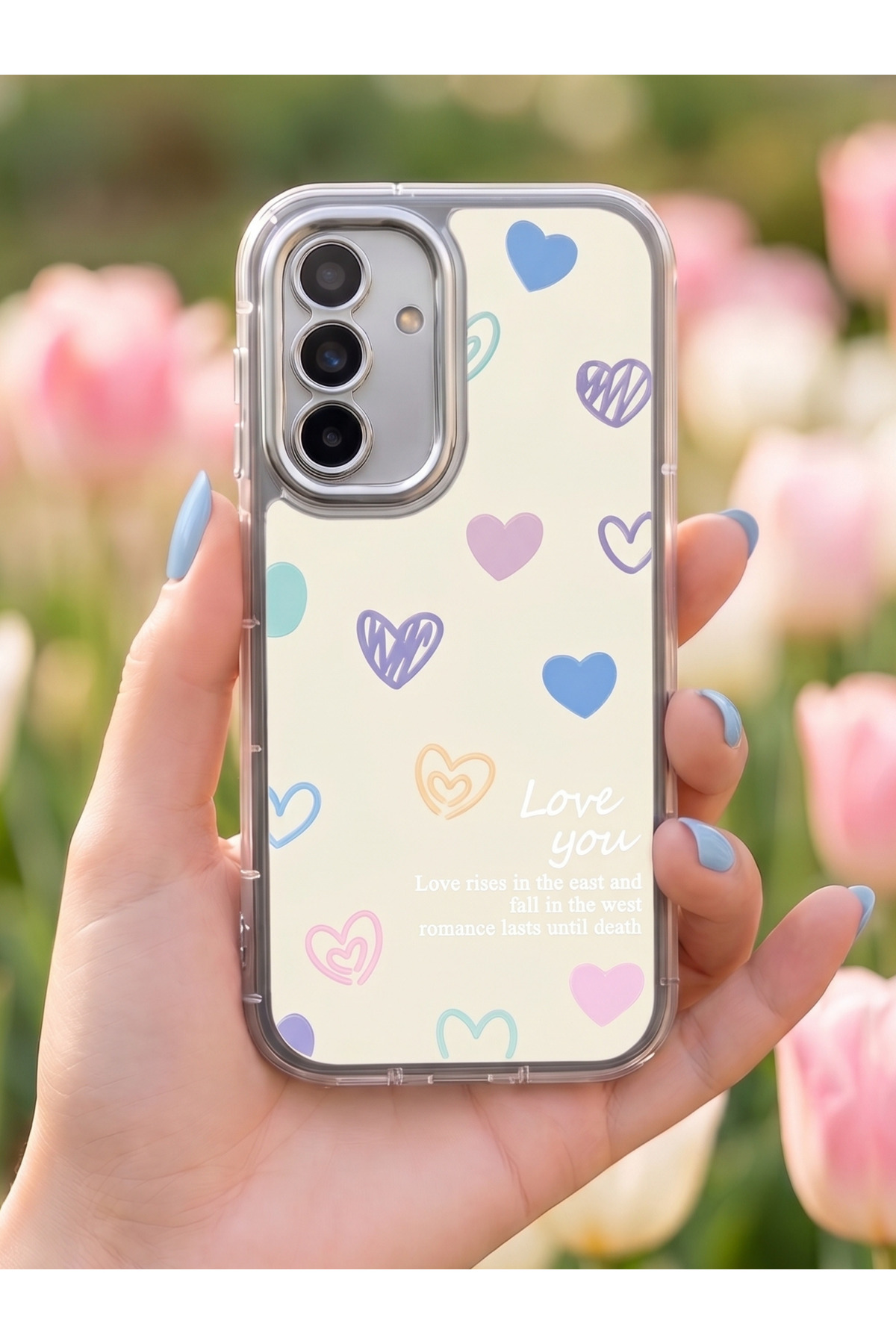 Samsung Galaxy S24 FE Compatible Case Camera Shielded Mirrored Patterned Glossy Luxury Color Hard Cover