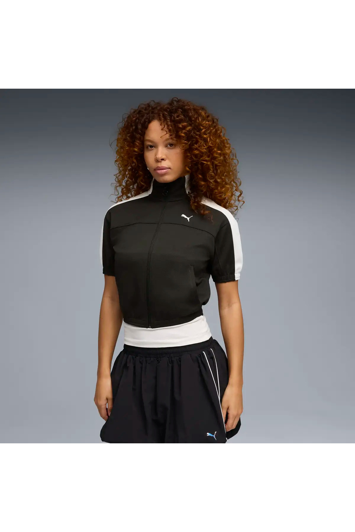 Puma T7 Short Sleeve Jacket Siyah Kadın Ceket