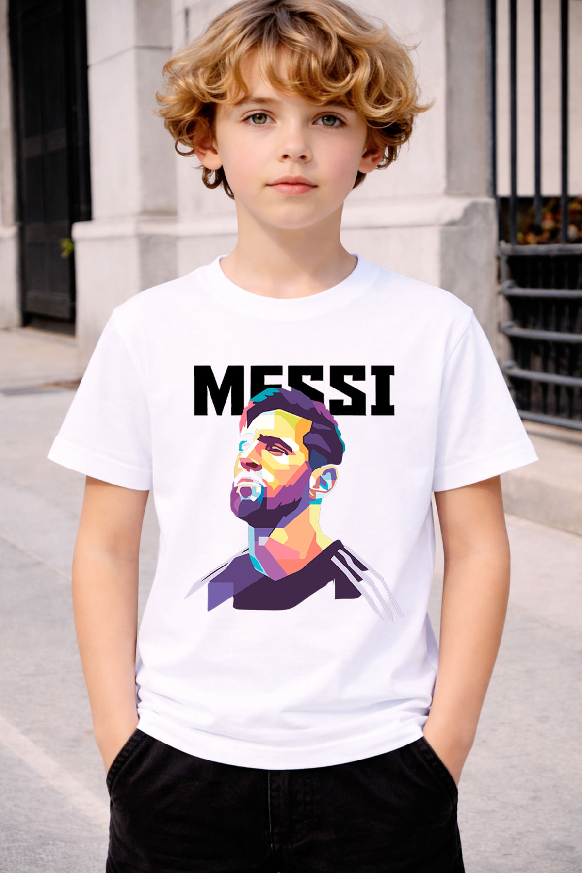 STYLE-X Lionel messi PRINTED CREW NECK CHILDREN and YOUNG TSHIRT