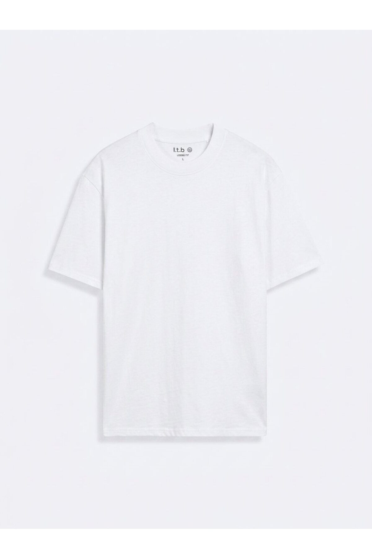 Ltb Bisiklet Yaka Basic Beyaz T-shırt