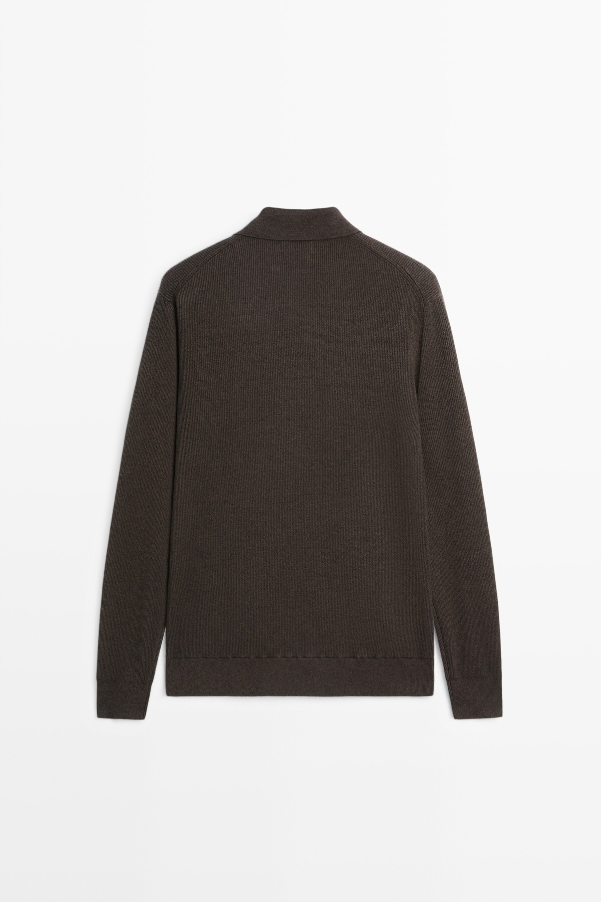 Massimo Dutti %100 pamuklu polo yaka triko hırka görsel 8