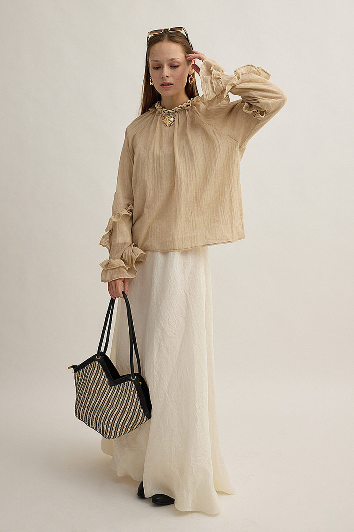 【新品未使用】Lure you in / Bouquet frill tops ZÜLAYS Kolu Fırfırlı Bluz Yeşil - Fiyatı, Yorumları