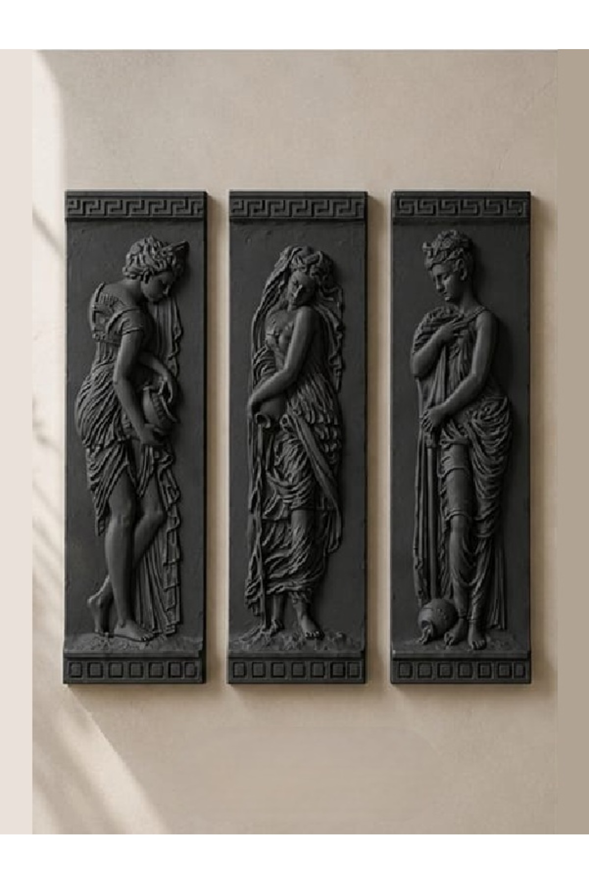 3-Piece Greek Women Wall Decor Set Wall Relief Decors