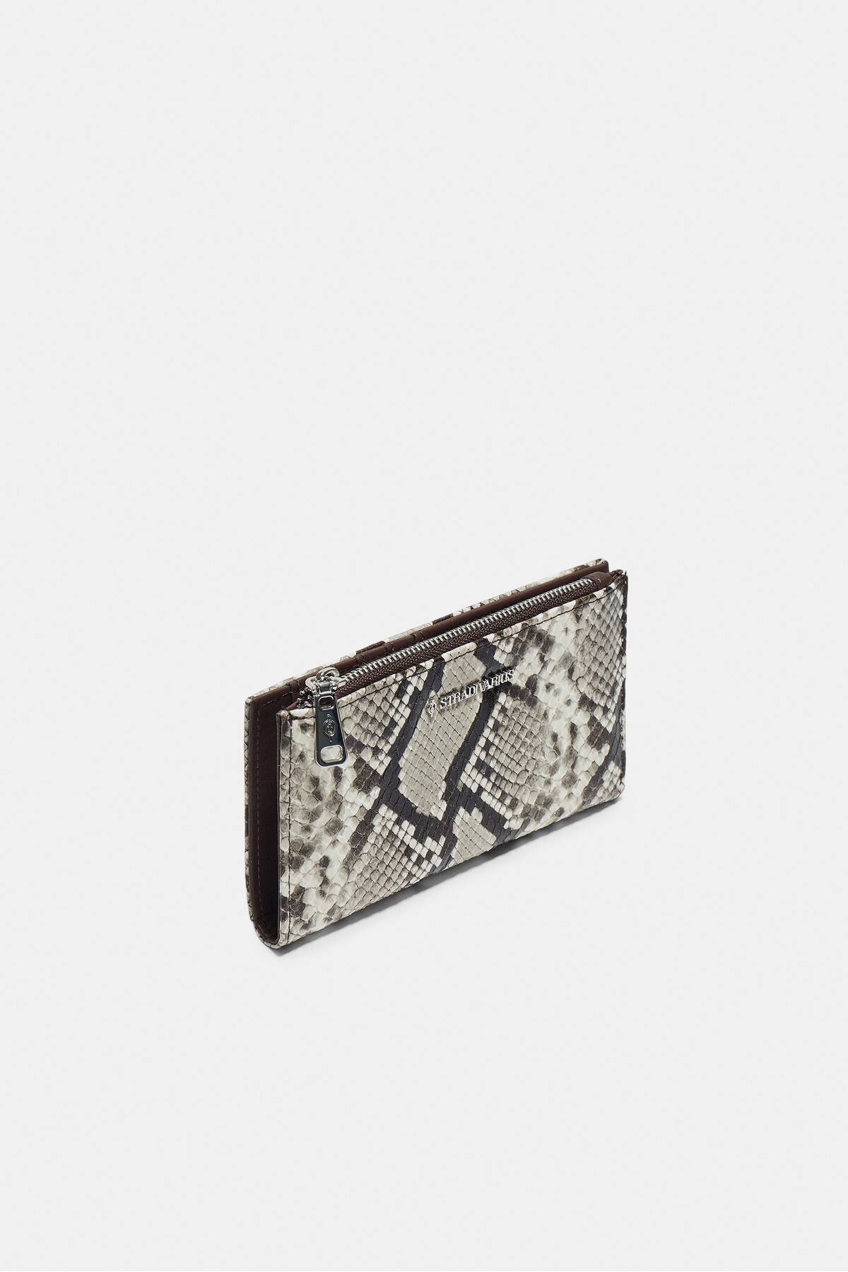 Stradivarius Basic yılan desenli cüzdan görsel 3