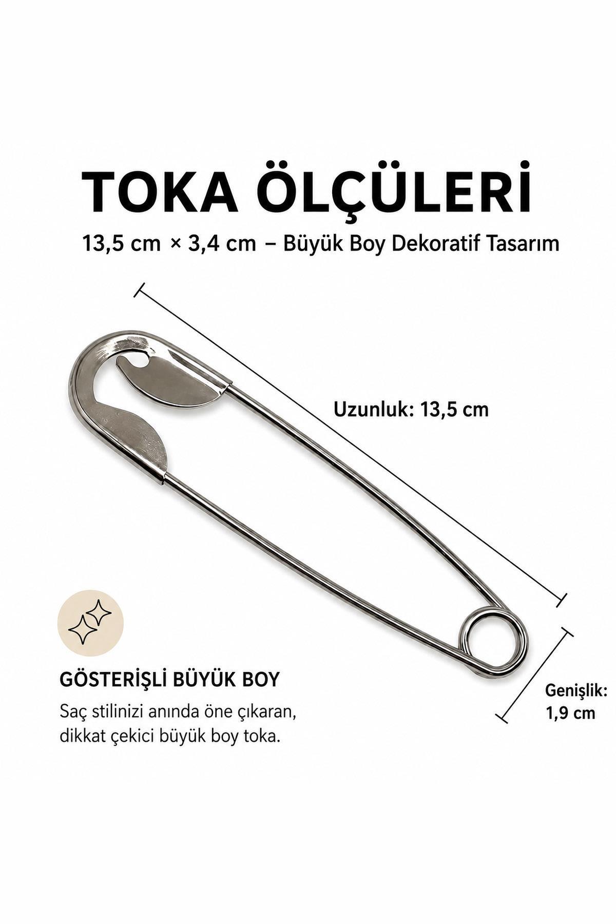 New Obsessions Büyük Boy Çengelli İğne Saç Topuz Tokası görsel 8