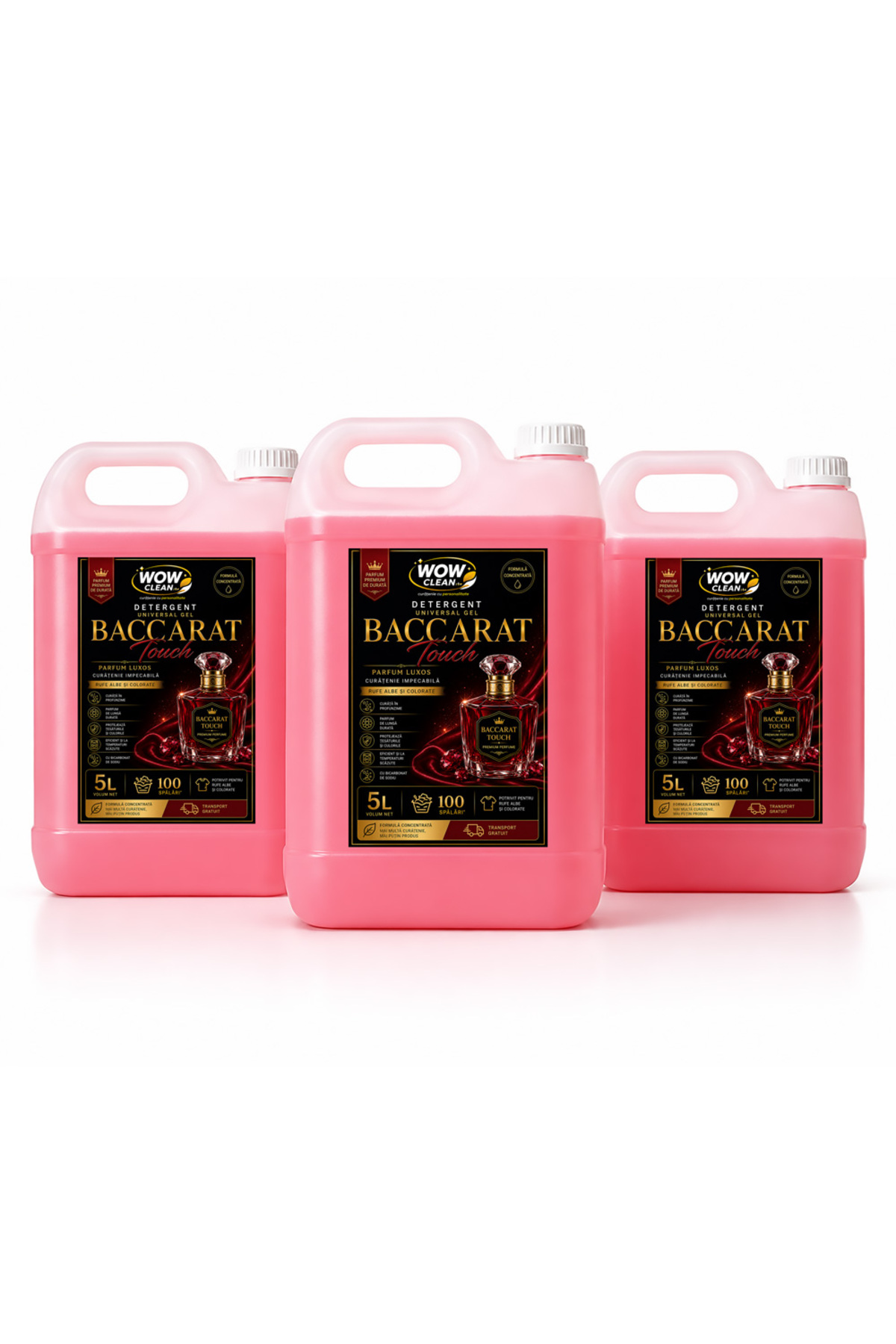 wowclean.ro Detergent Universal WowClean – Baccarat Touch-Pachet 3 × 5L
