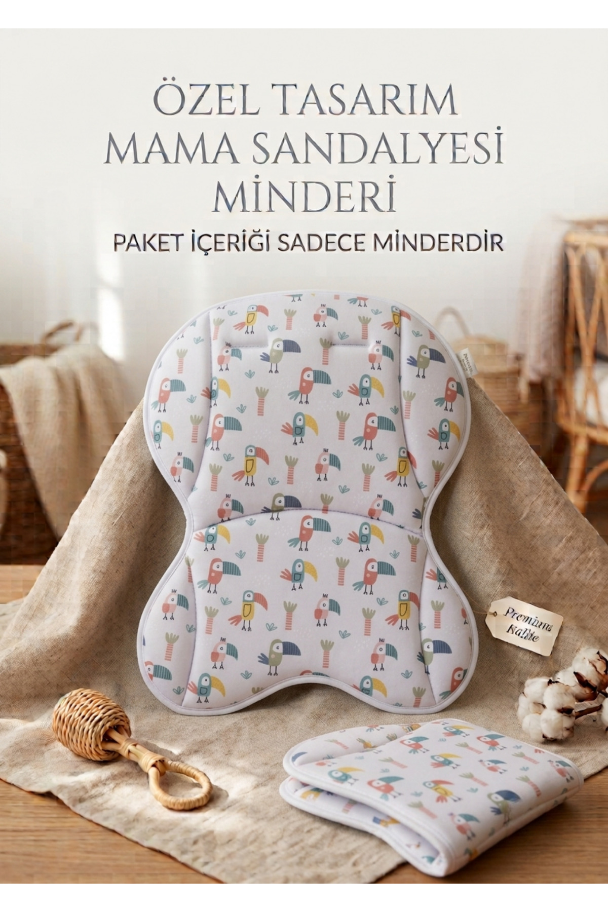 Bebeck Premimum Özel Tasarım Mama Sandalyesi Minderi Kolay Temizlenebilir