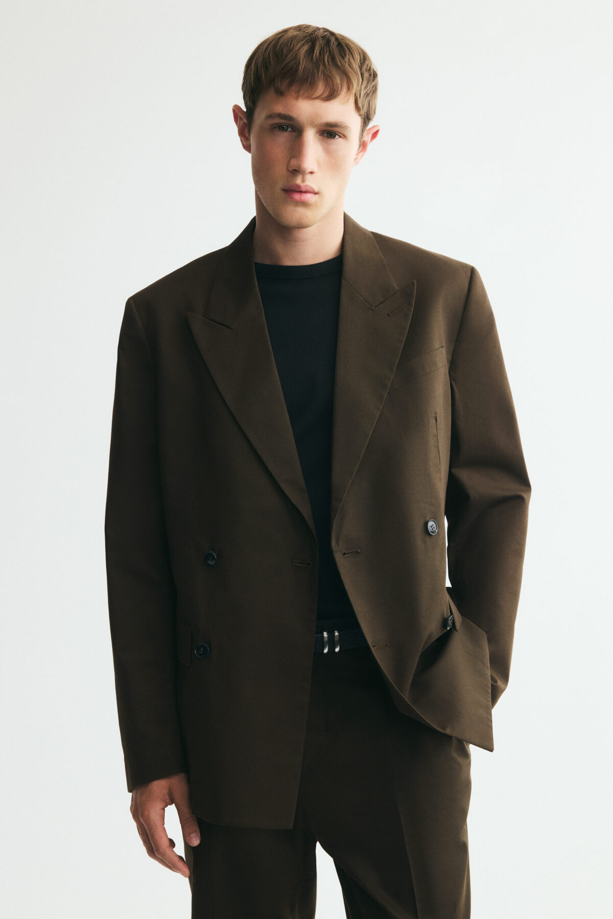 ژاکت دو دکمه با تناسب اندام راحت اچ اند ام کت بلیزر H&M