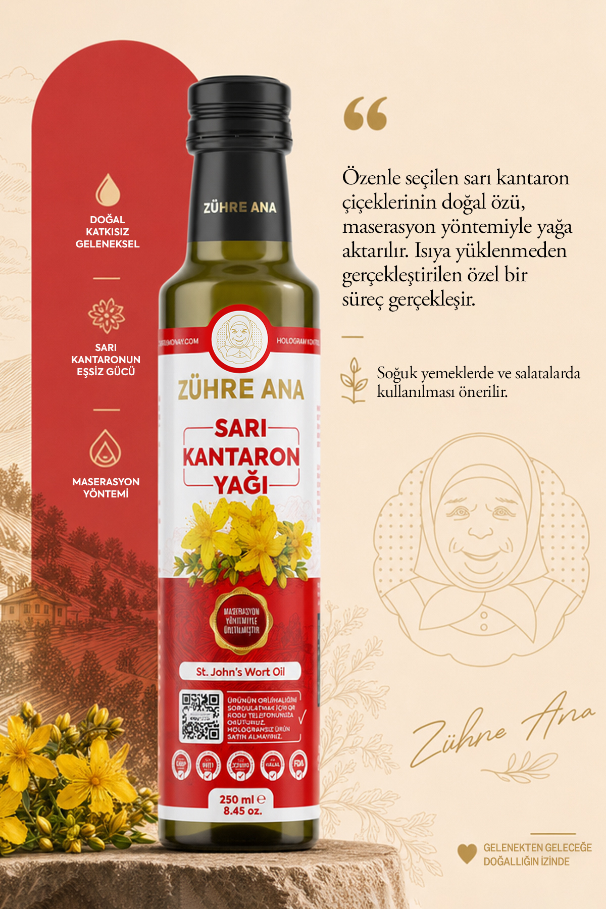 Doğal Kantaron Yağı Maserasyon Yöntemi 250 Ml — ZHR-TR-06-00005 — تصویر 4 از 4