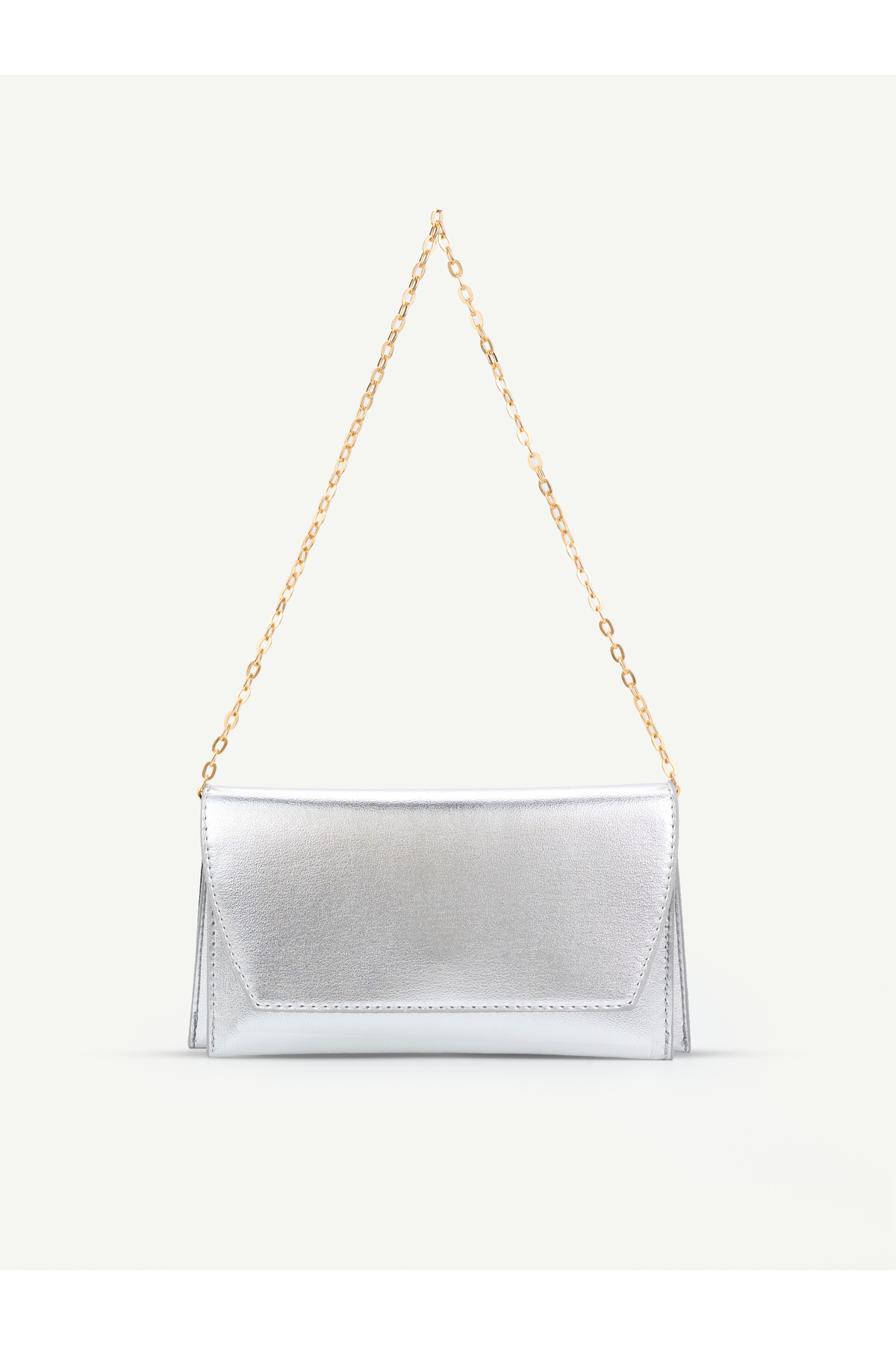 MYSTOBAG Sisi Mıknatıs Detaylı Zincir Askılı Kapaklı Kadın El ve Omuz Çantası - Şık Clutch Portföy