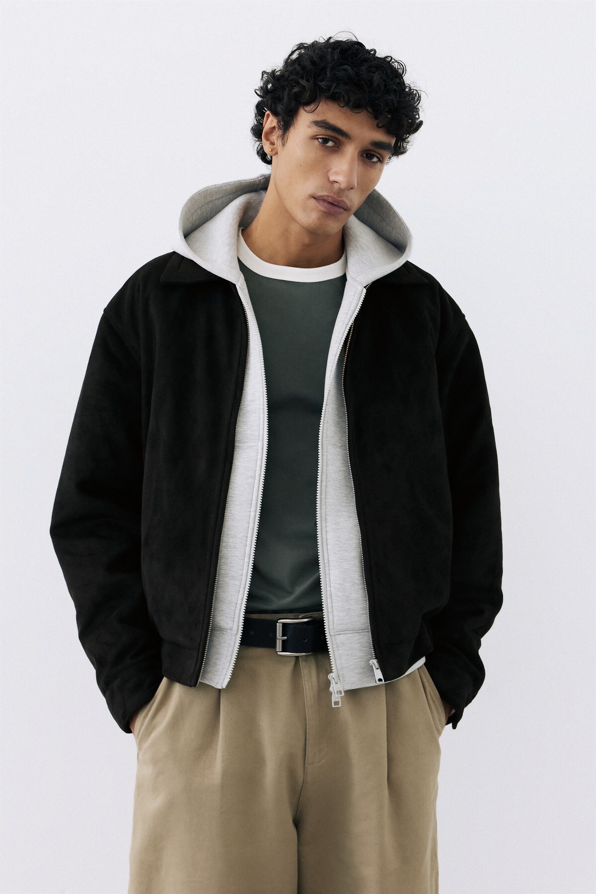 Pull & Bear Suni süet ceket görsel 2