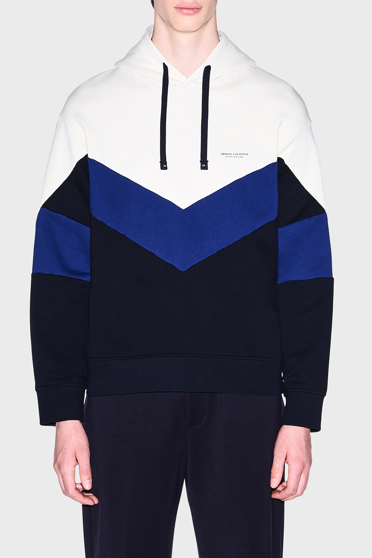 سویشرت مردانه کلاه‌دار ۱۰۰٪ پنبه‌ای سایز معمولی SWEAT XM002963 AF20934 M0378 آرمانی اکسچنج سویشرت Armani Exchange
