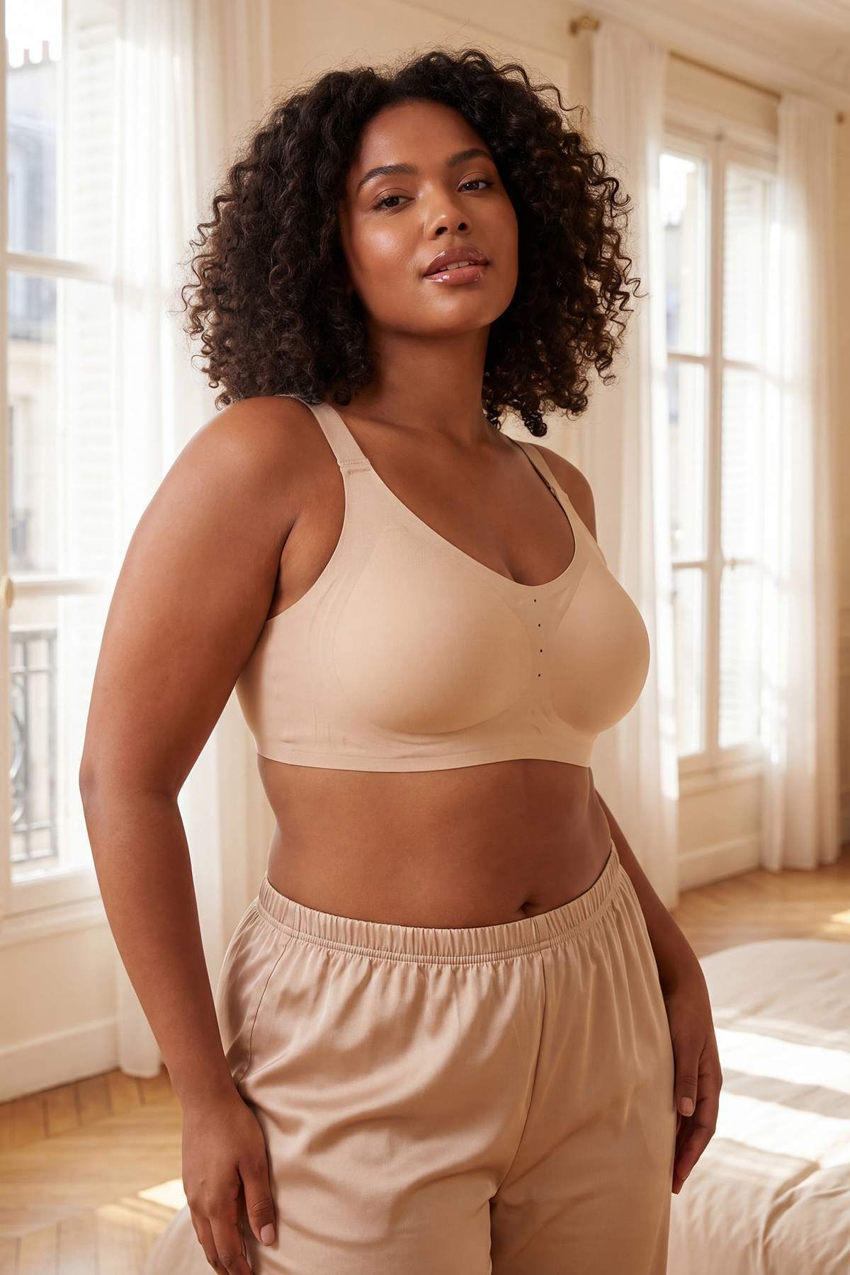 Trendyolmilla Curve Ten Dikişsiz Lazer Kesim Görünmez/Hayalet Balensiz Kaplı Bralette Büyük Beden Sütyen TBBSS26CW00019