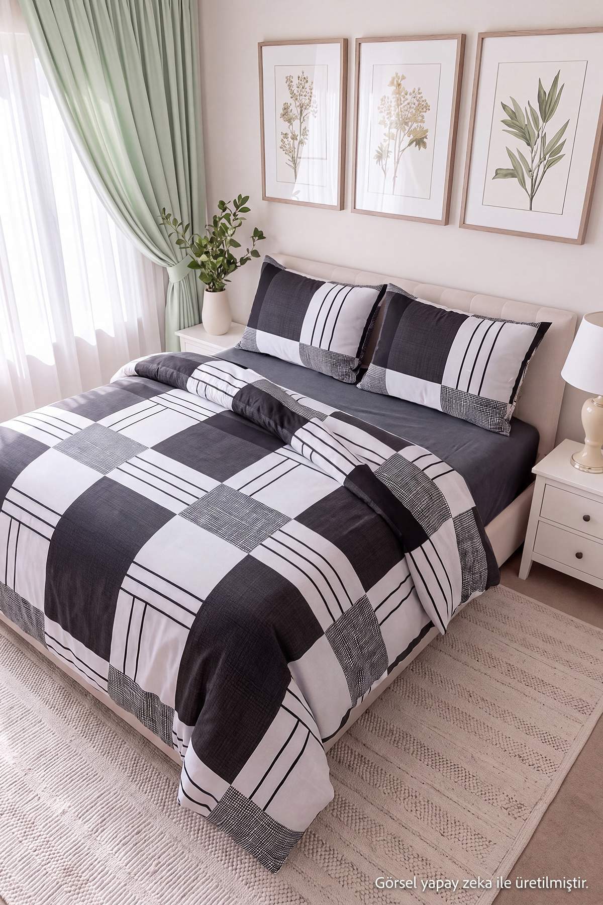 TRENDYOLMİLLA HOME Doppelter, leicht bügelbarer Bettbezug TPHAW26CKN00019