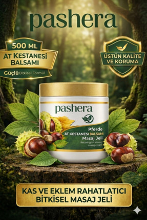 PASHERA At Kestanesi Kremi, Kas ve Eklem Rahatlatıcı Bitkisel Jel 500 ml