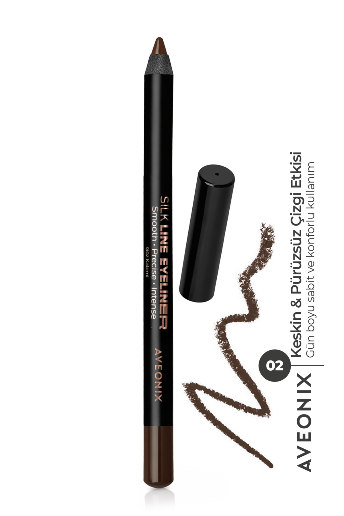 AVEONIX Silk Line Eyeliner 02 – Kolay Uygulama ve Uzun Süre Kalıcılık - Fiyatı, Yorumları