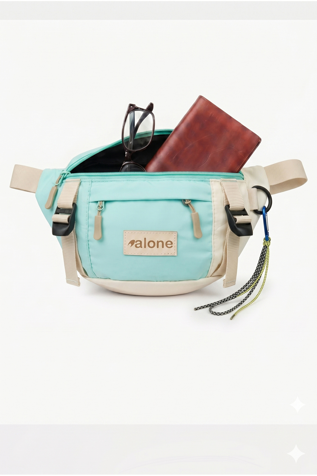 Alone Unisex Mint Fonksiyonel Bel Çantası - Ayarlanabilir Omuz Çantası-6060 görsel 4