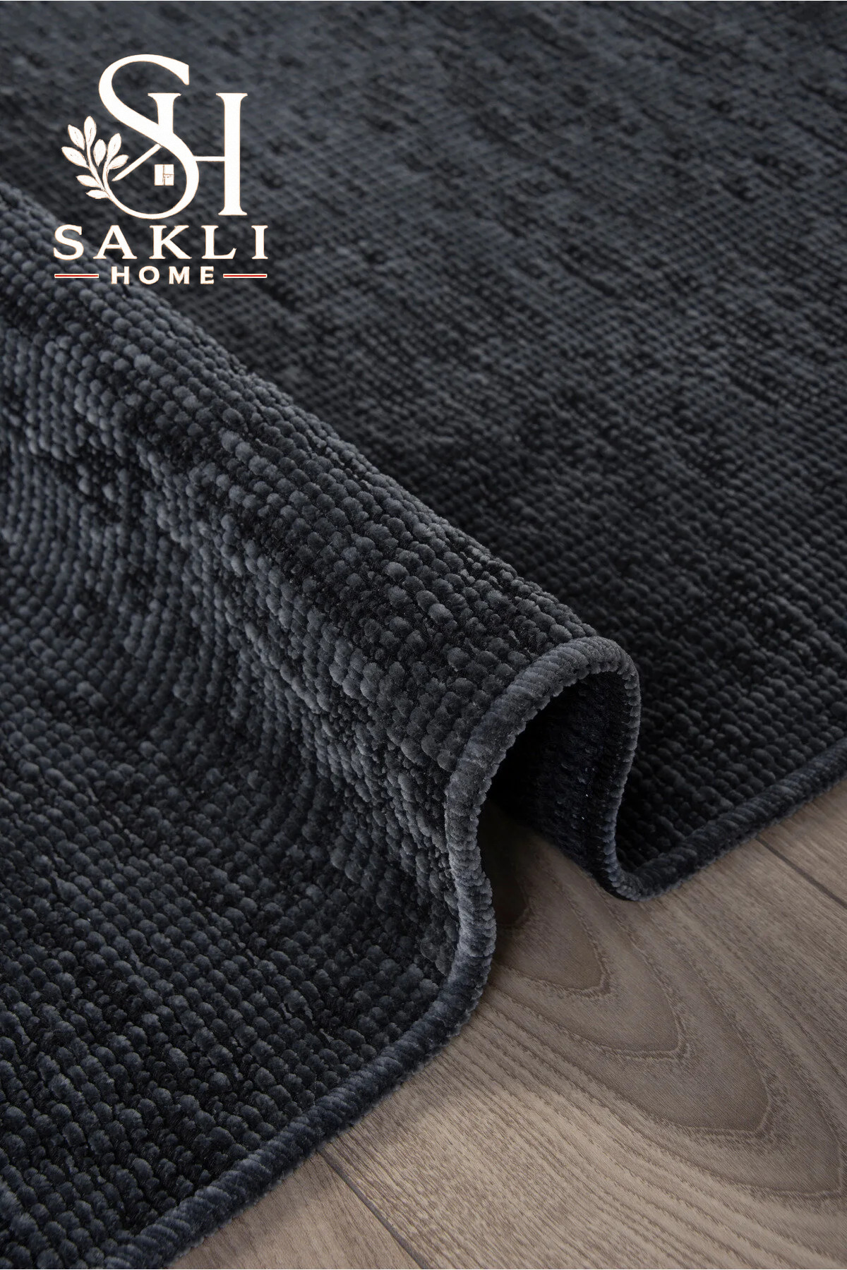 Anthracite Chenille Rug Living Room Living Room Children's Room Wicker Sisal Runner Weaving Machine Rug Kitchen