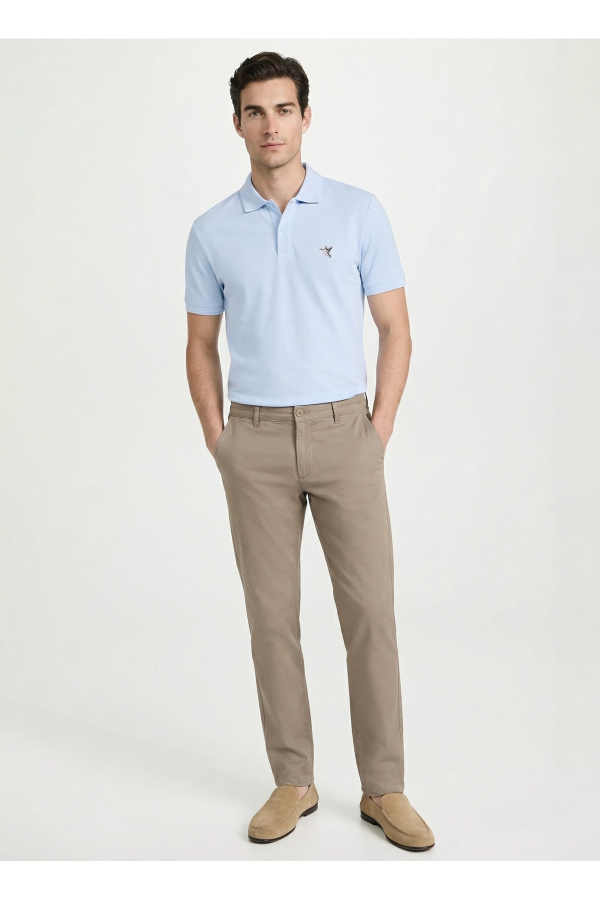 Vizon Erkek Slim Fit Chino Pantolon F6SM-PNT 658 N — بژ 5003328251 — تصویر 2 از 8
