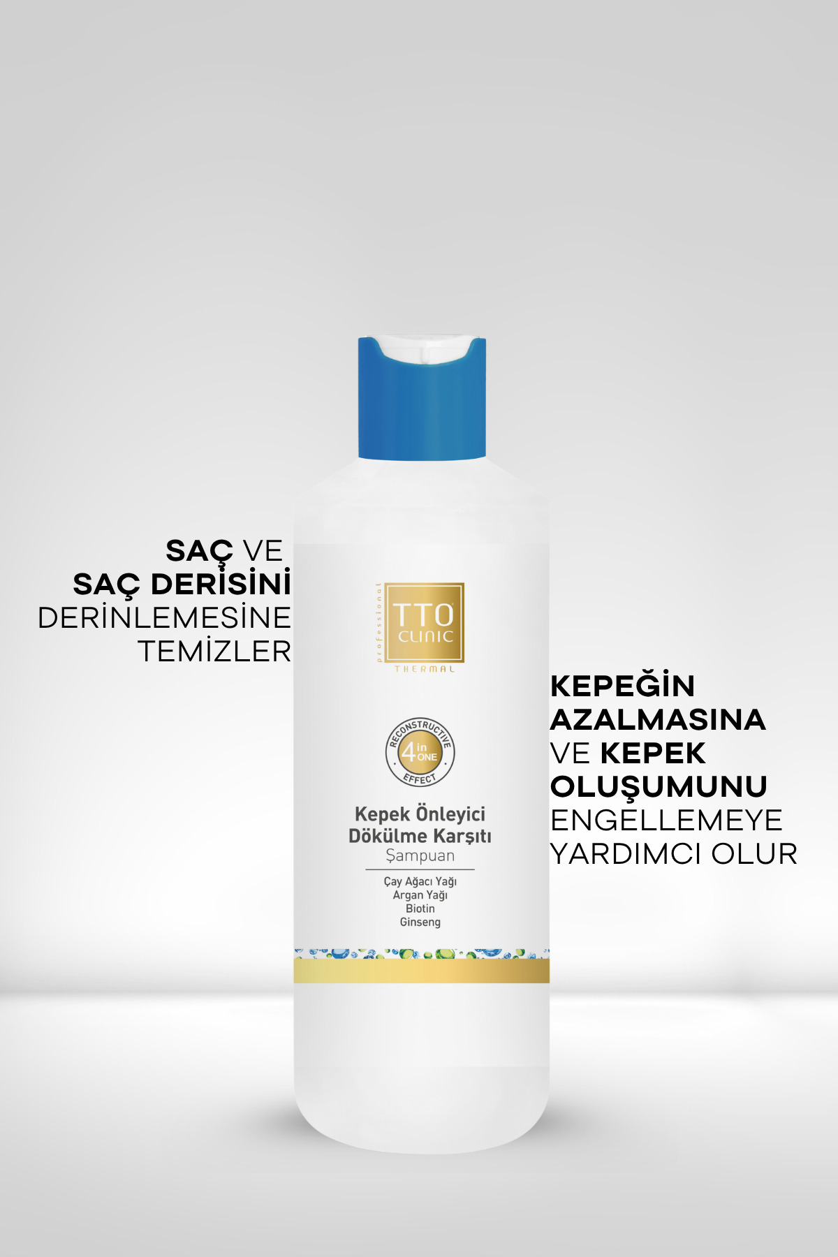 Saç Şampuanı Kepek ve Dökülme Karşıtı 400 ml Biotin ve Keratin Clinic Unisex — 8680145084015 — تصویر 4 از 6