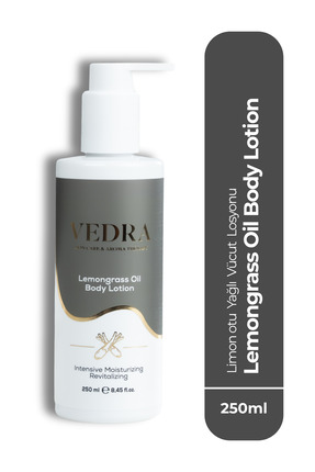 VEDRA AROMATHERAPY & SKINCARE Limon Otu Yağlı Vücut Losyonu Lemongrass Oil Bo...