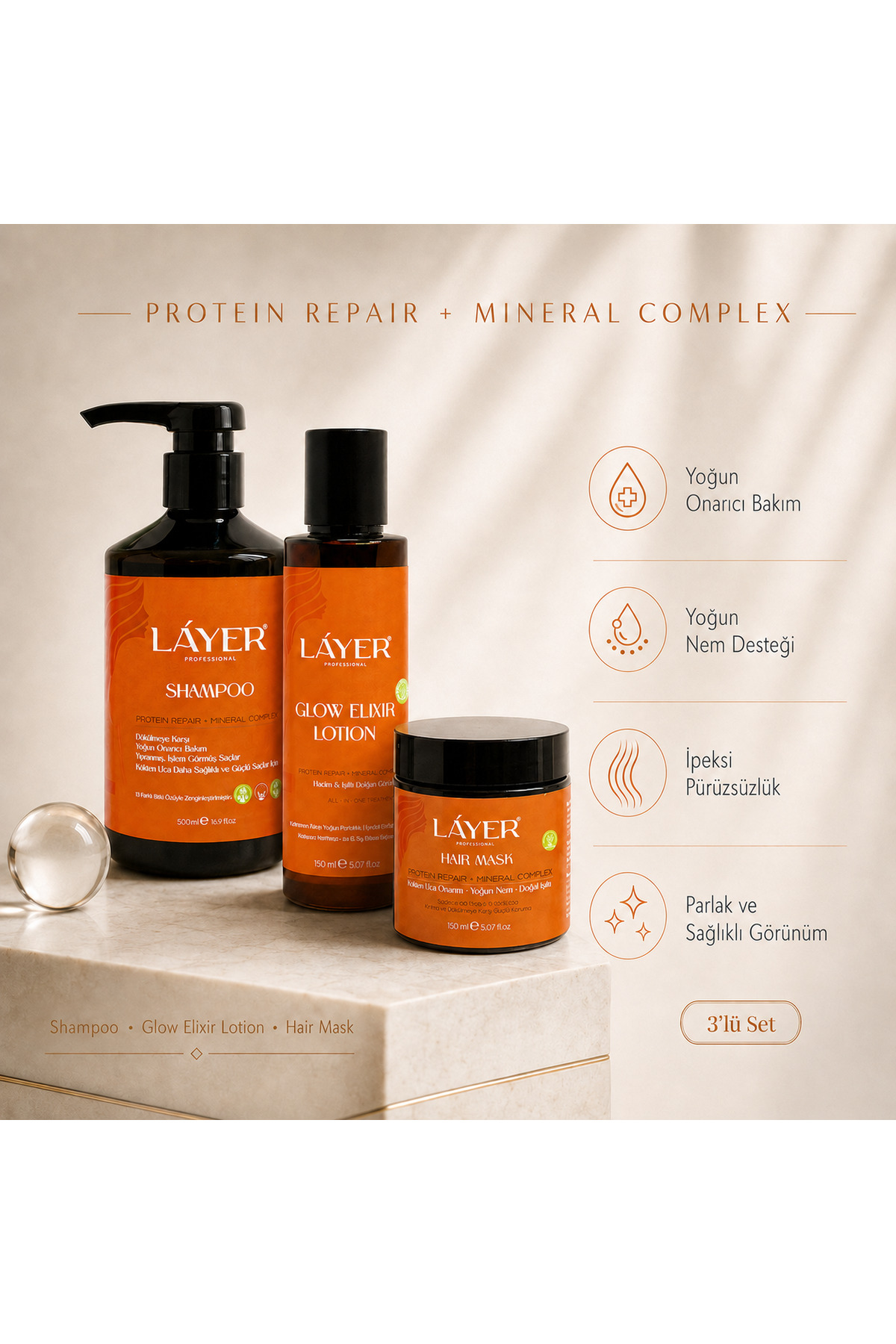 Layer Protein Repair Mineral Complex – 3’lü Set onarıcı - besleyici bakım — 05