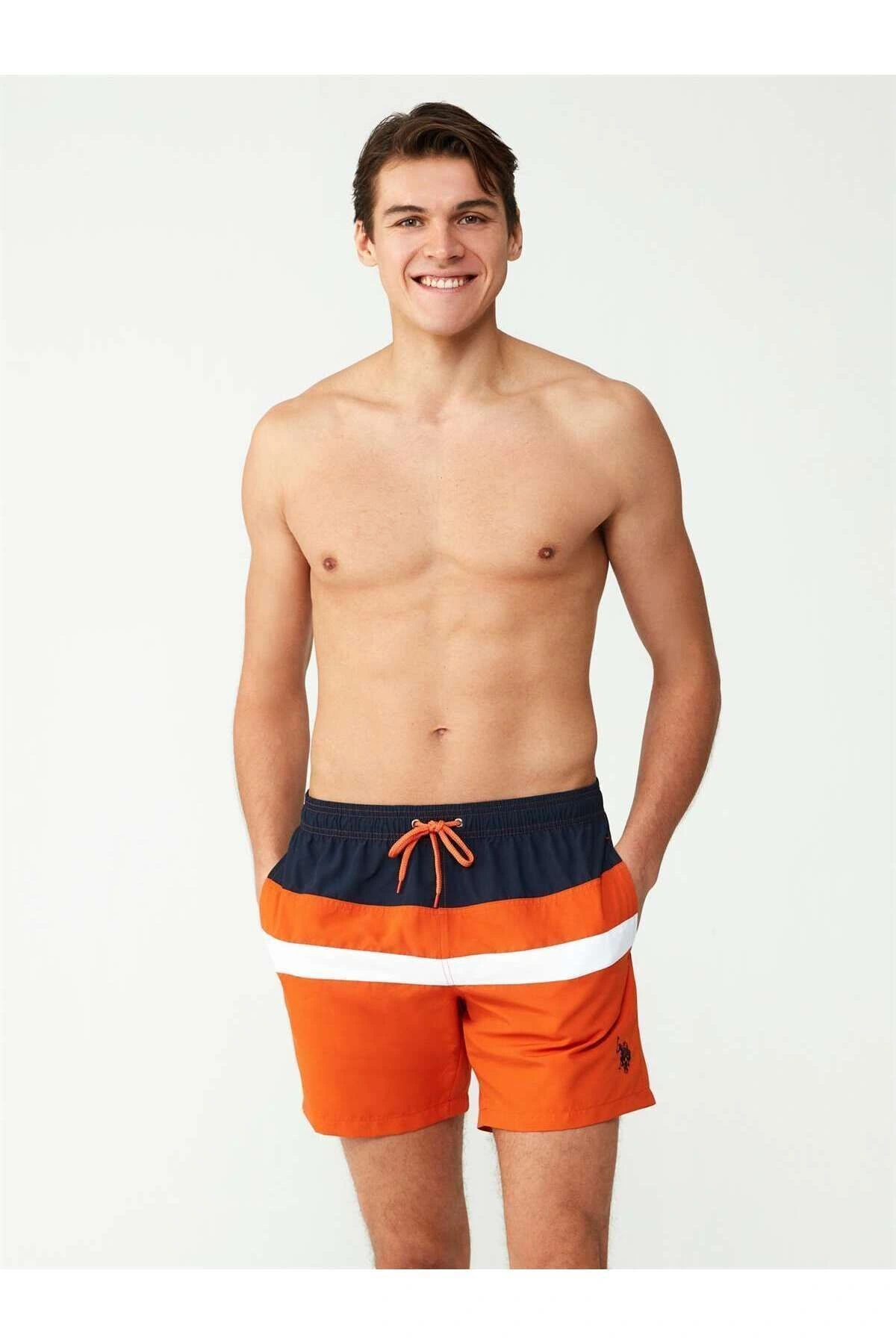 U.S. Polo Assn. - Men's Orange Medium Sea Shorts 23000
