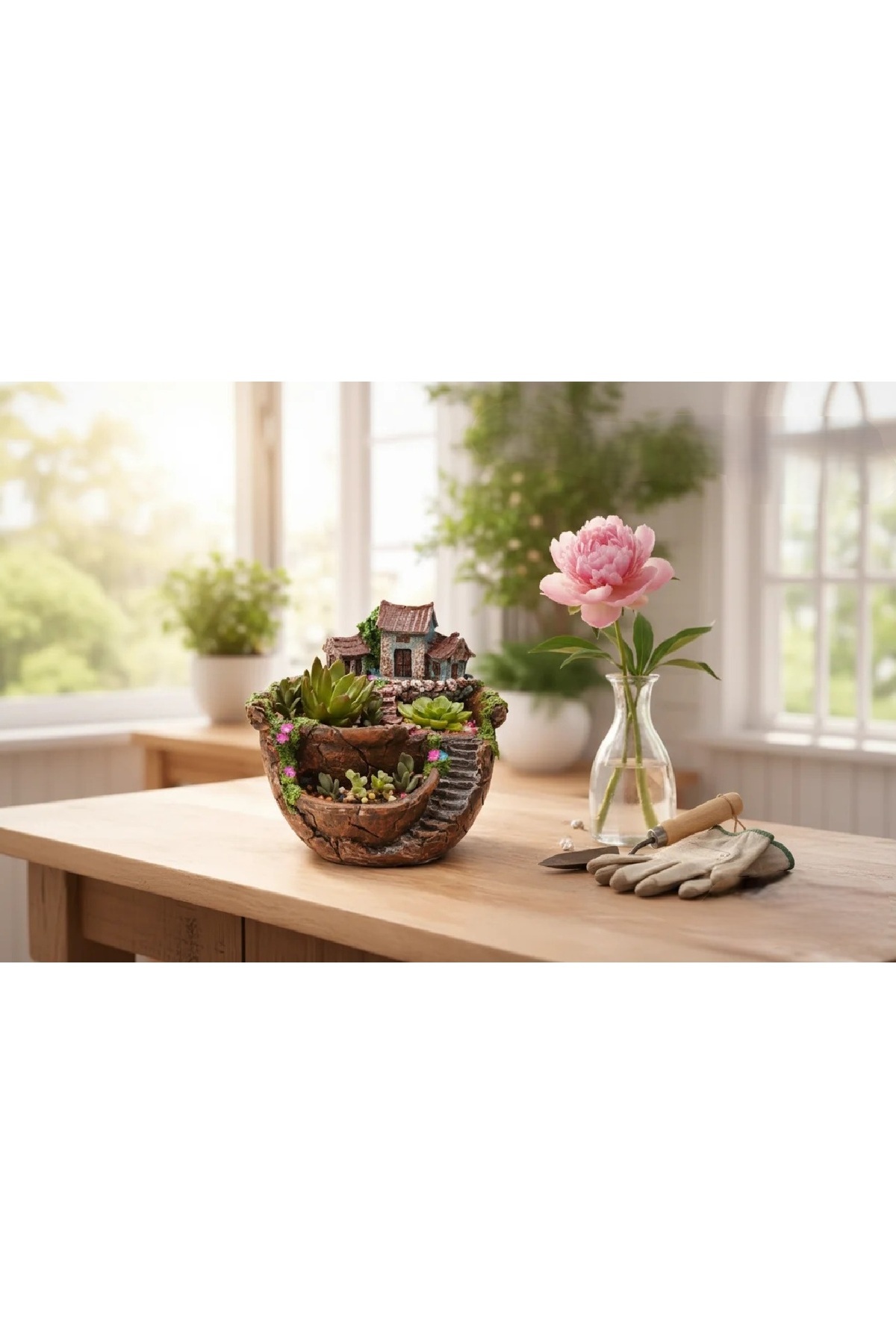 Hand Painting Cottage Test 3 Eyes Design Flower Pot Vase Custom Design Handmade Decorative Flower Pot