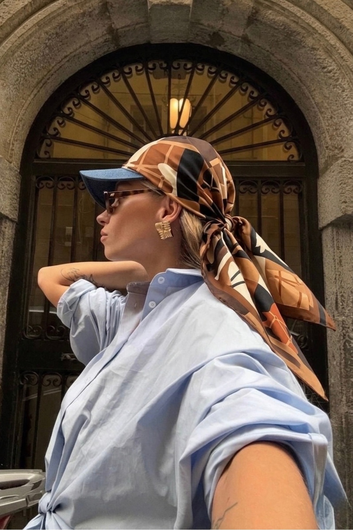 Women's Patterned Bandana Scarf