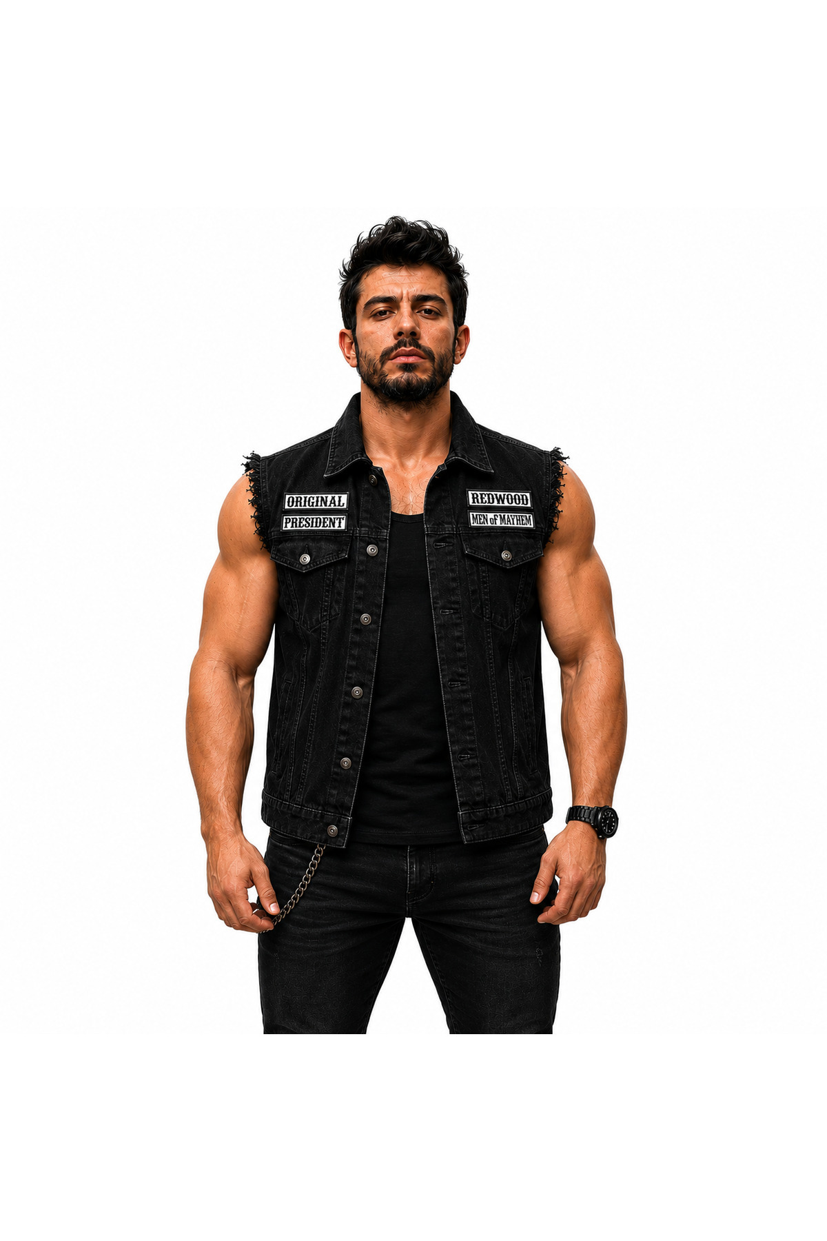 Modaroma Sons Of Anarchy Kot Yelek görsel 3