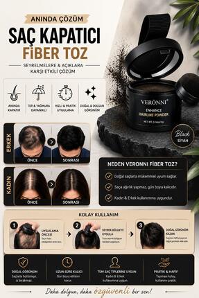 BLUE Skin Care Saç Kapatıcı Yeni Nesil Saç Kıran Saç Dolgunlaştırıcı Siyah Pu...