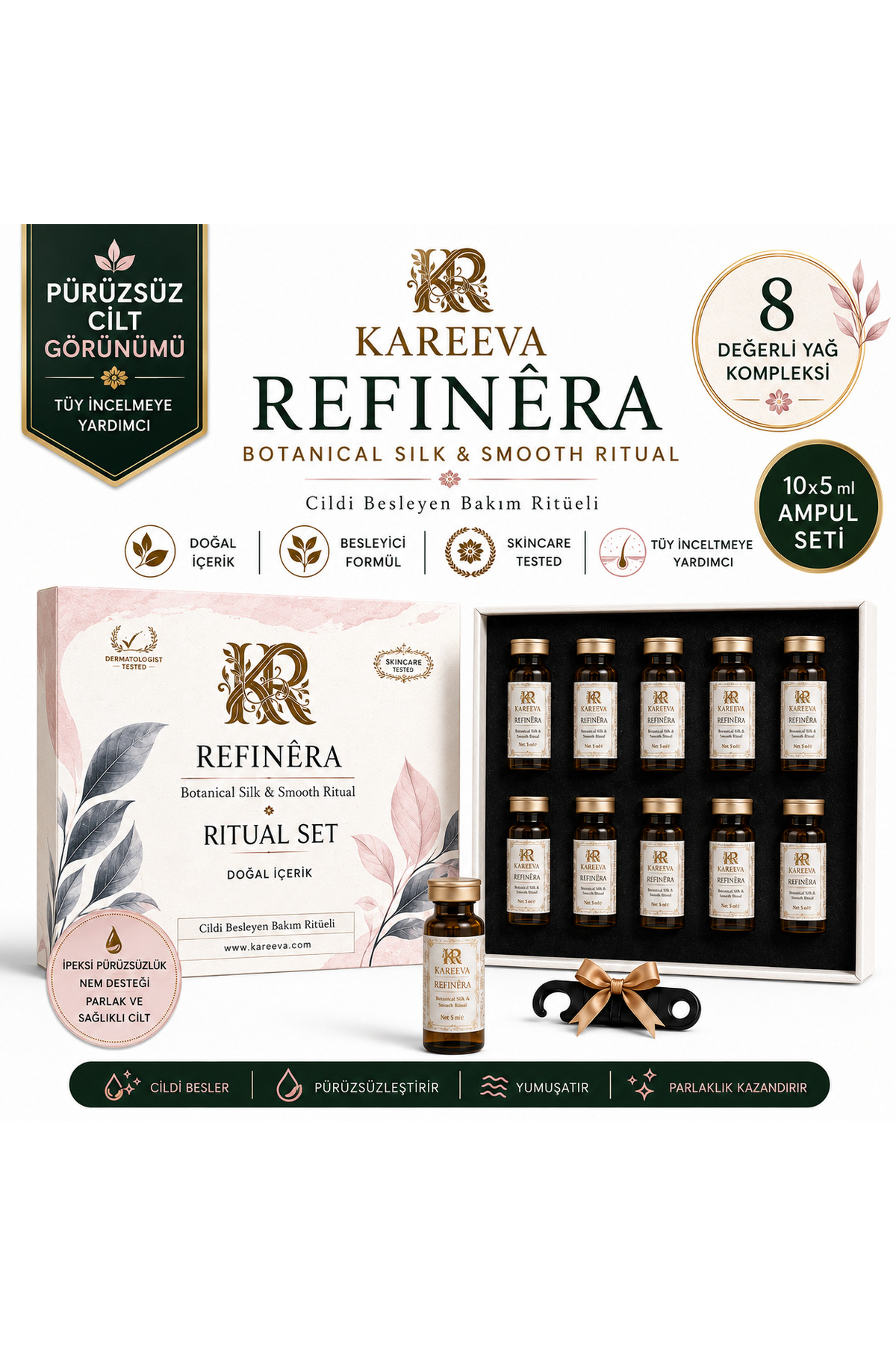 Karéeva Kareeva Refinéra Silk Touch 8 Doğal Yağlı Tüy İnceltmeye Yardımcı Epilasyon Öncesi ve Sonrası Onarıcı Bakım Serumu 50ml - Fiyatı, Yorumları