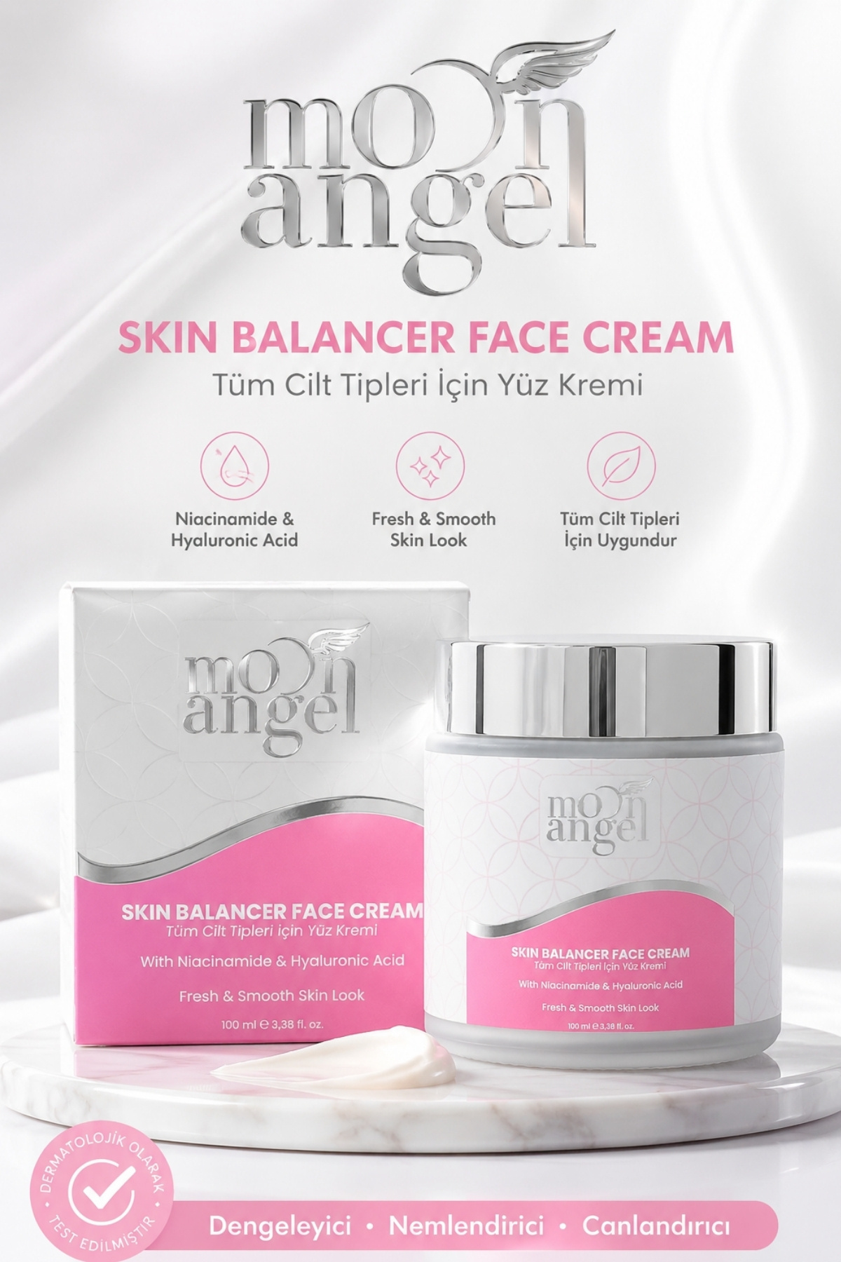 Skın Balancer Krem Tüm Cilt Tipleri İçin Nemlendirici Yüz Kremi (Niacinamide & Hyaluronic Acid) 100 ml — görsel 1