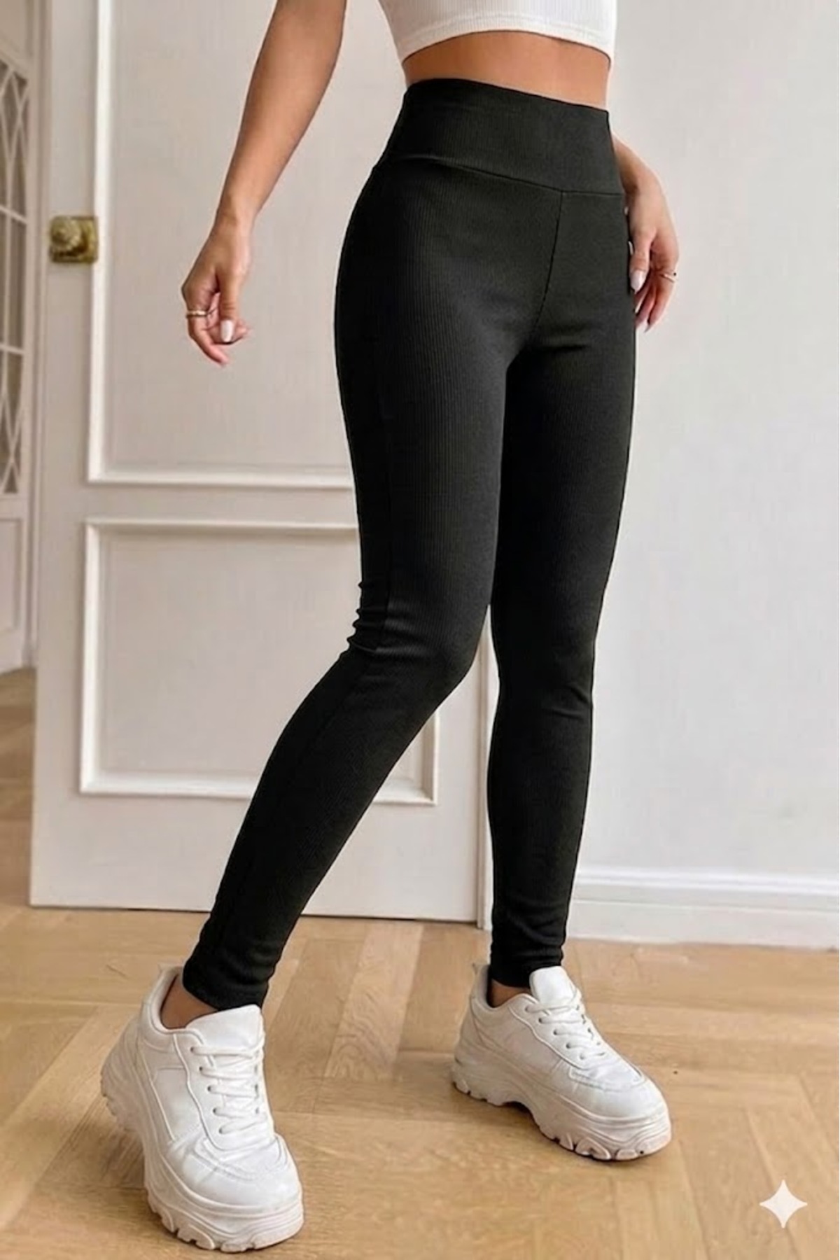 CRNSSWİMWEAR Pantaloni strâmți de damă, spanieni, din material de vară, cu ta...