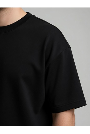 ONUR1992 Oversize Tişört Siyah Unisex 240 GSM %100 Pamuk Kalın Süprem Baggy S...