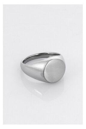 UKHWD SUPPLY Silver Oval Erkek Yüzük KA1202GM