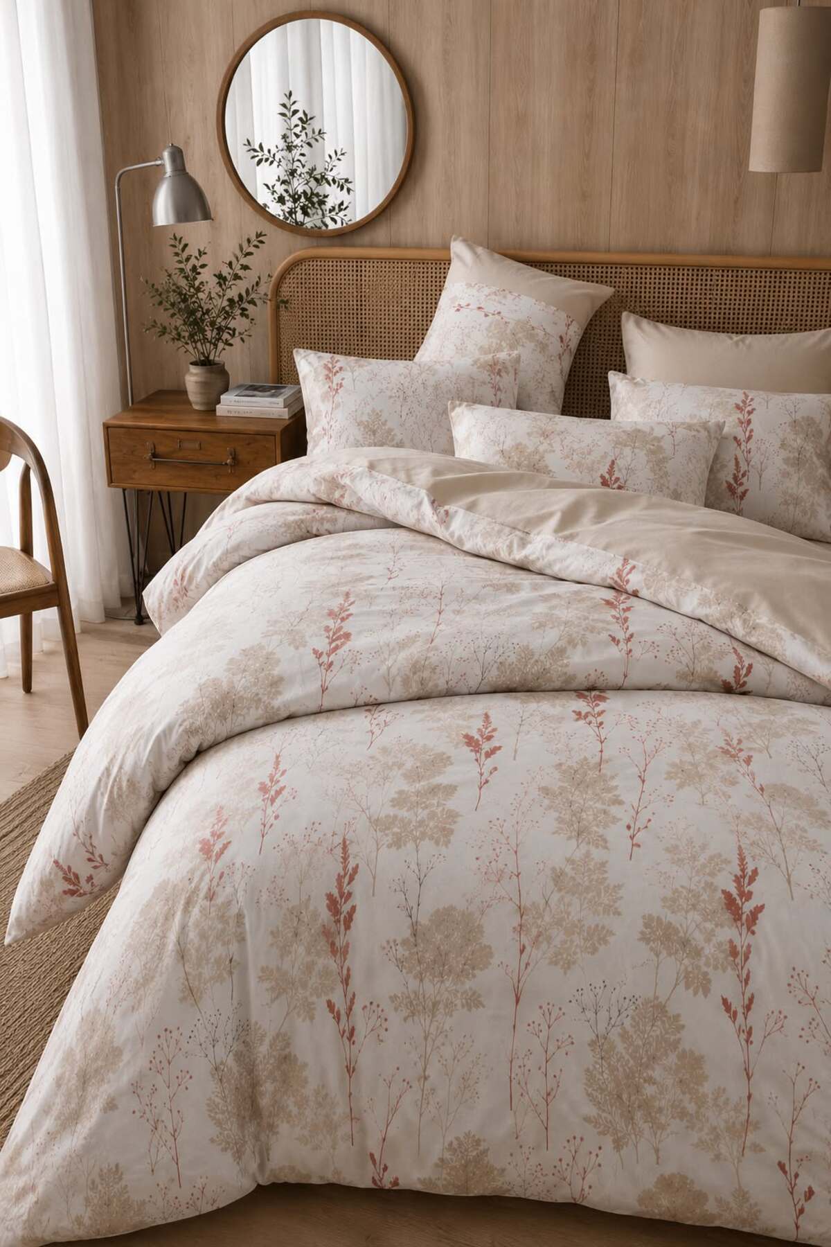 Single Fitted Duvet Cover Set with Bed Sheet Cotton