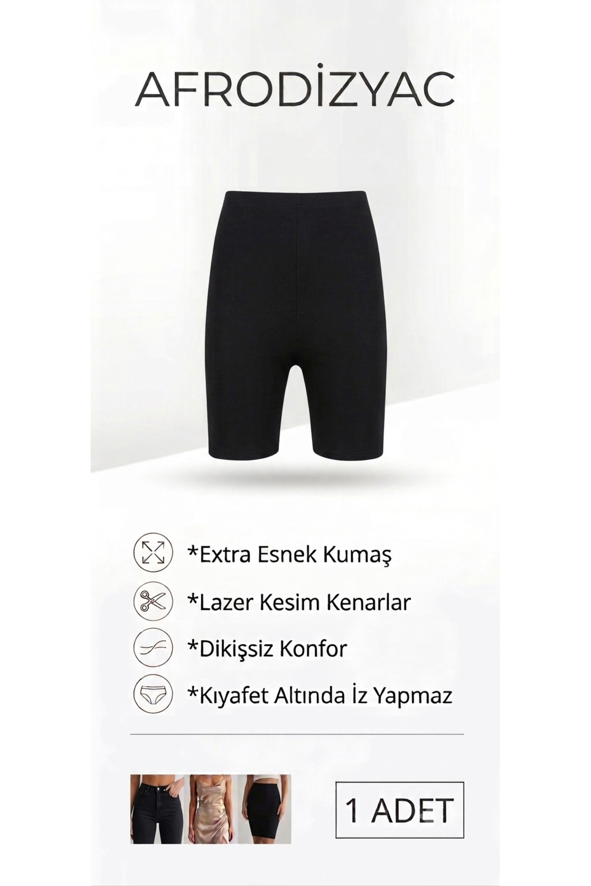 Afrodizyac Lazer Kesim Dikişsiz Toparlayıcı Hayalet Şort