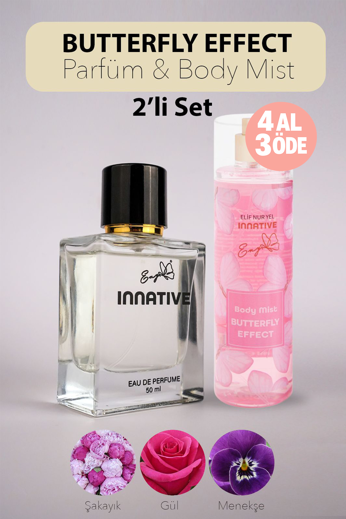INNATIVE ENY E5001 Butterfly Effect Parfüm ve Body Mist İkili Set 50&200ml — PS0000000002