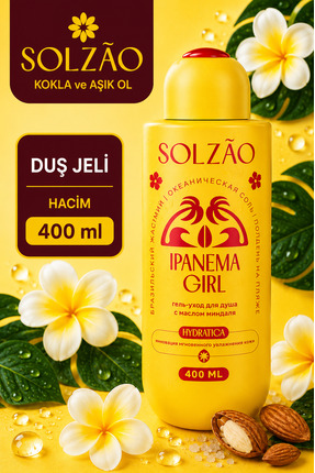 SOLZAO İpanema Girl Badem Yağlı Nemlendirici Duş Bakım Jeli, 400 ML