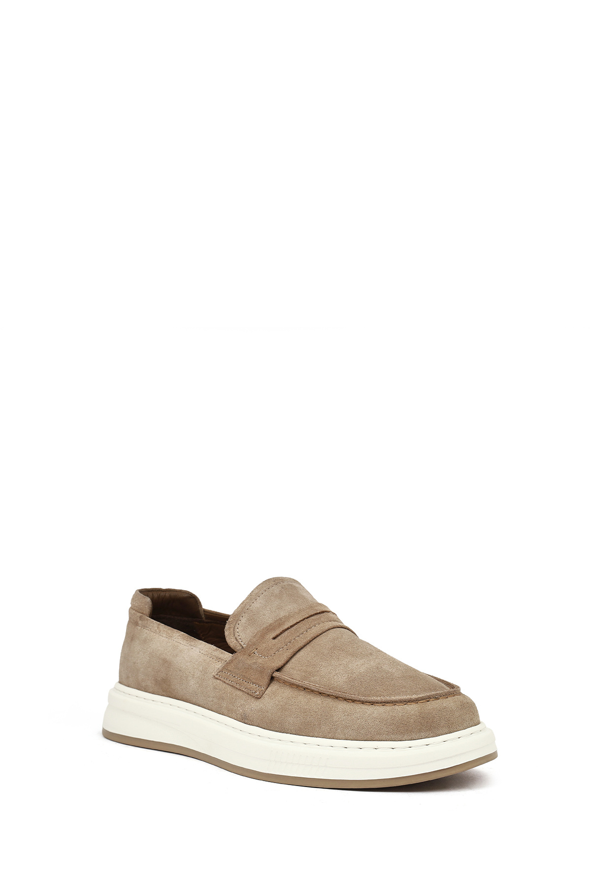 Derimod Erkek Bej Süet Deri Casual Loafer 26SFD602910 görsel 7