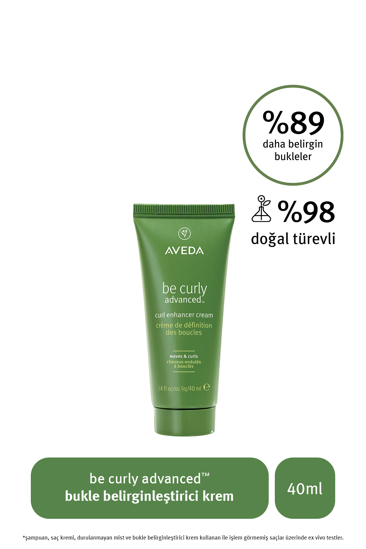 Aveda be curly advanced bukle belirginleştirici krem seyahat boy 40 ml — VC9201