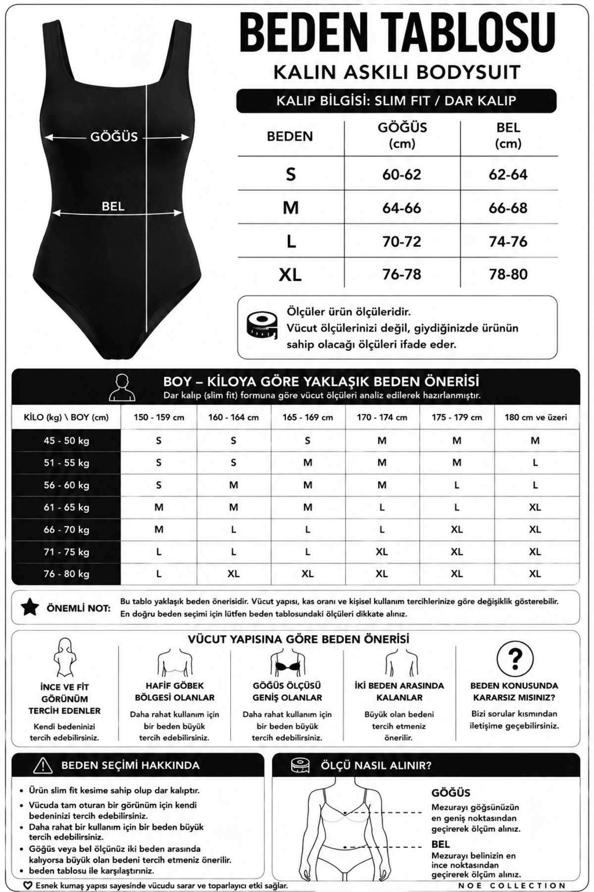 Kadın Kare Yaka Kalın Askılı Çıtçıtlı Body Slim Fit Dar Kalıp Likralı Bodysuit - Siyah 5
