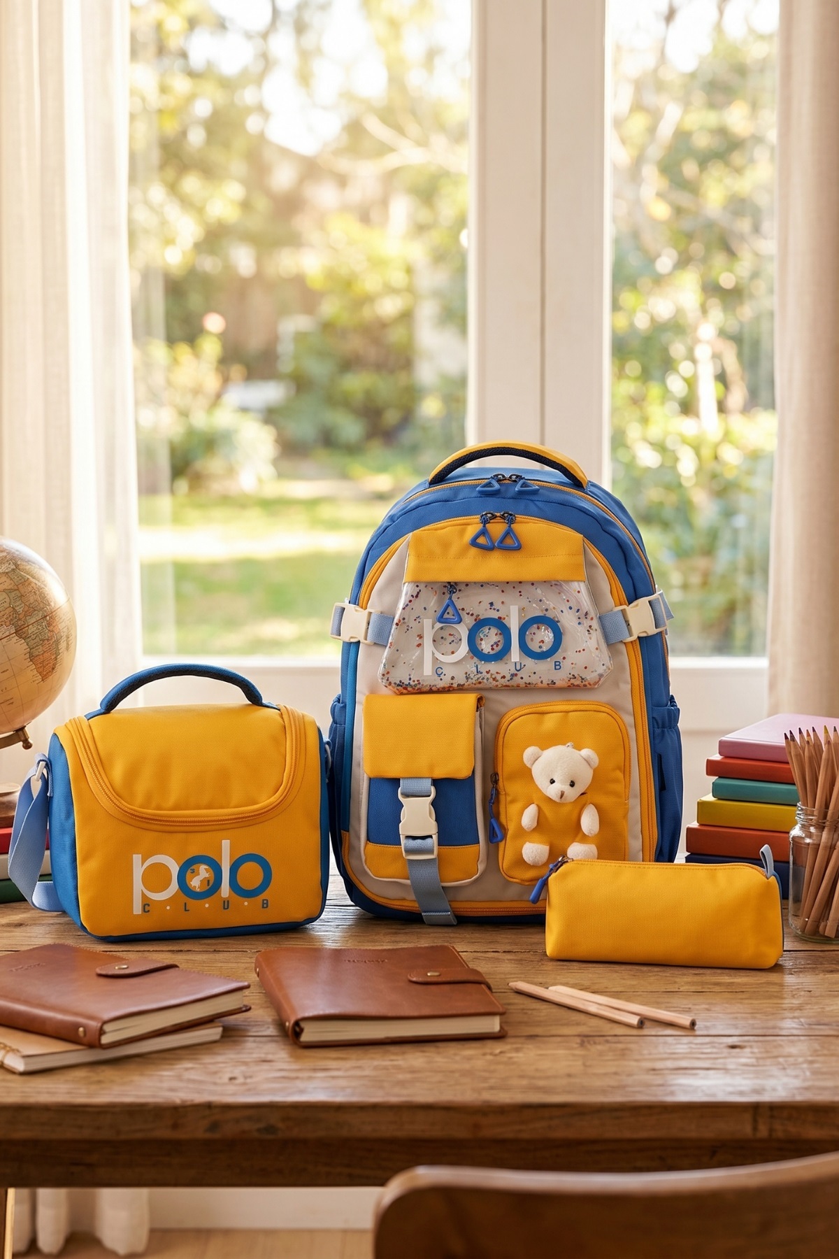 My Polo 2035 Triple Set children Primary School Secondary School Bag Backpack School Bag Multi-Bay Orthopedic
