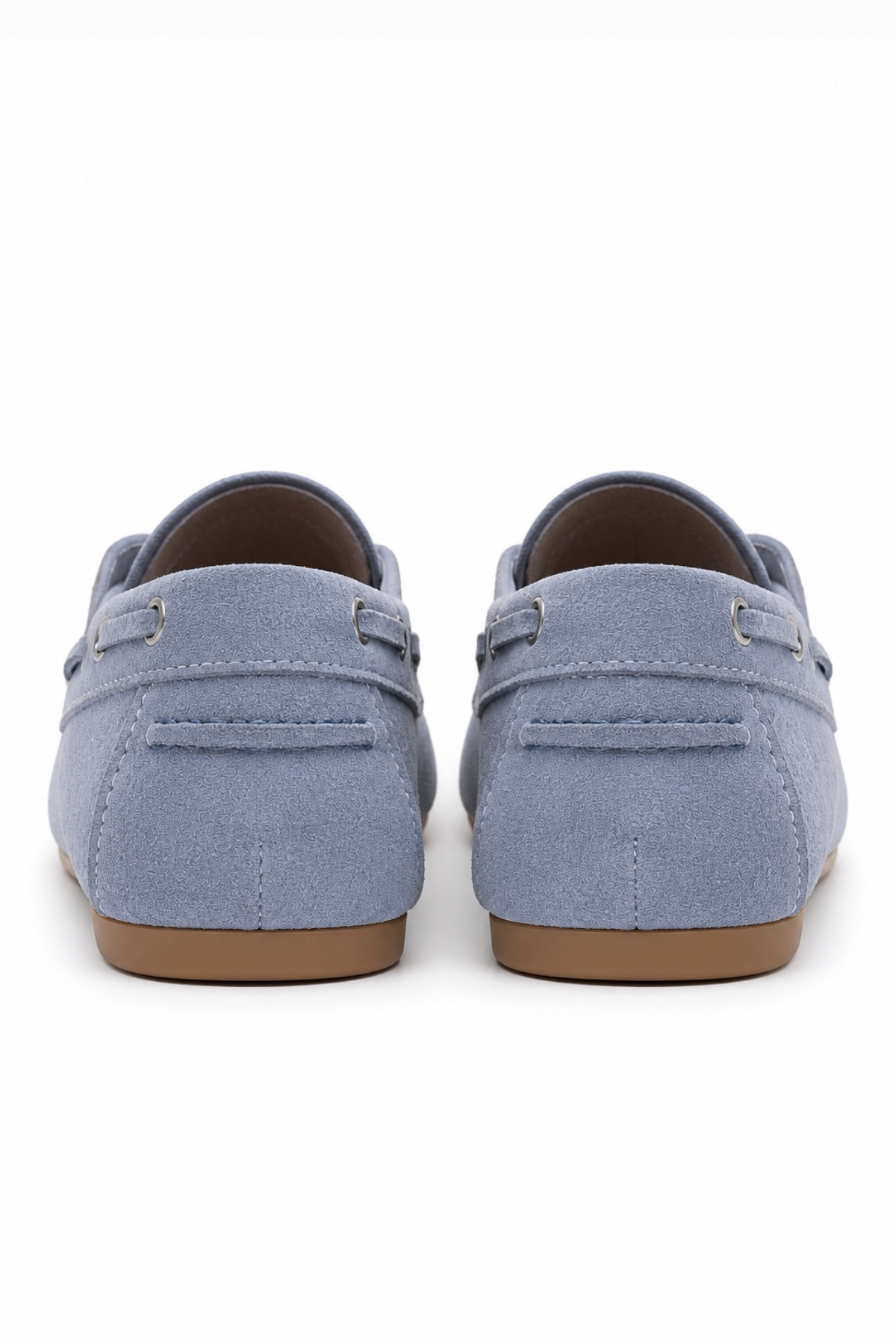 BonuStep Dusty Loafer Kadın Füme Mavi Hakiki Süet Kaymaz Termotaban Loafer Ayakkabı görsel 5