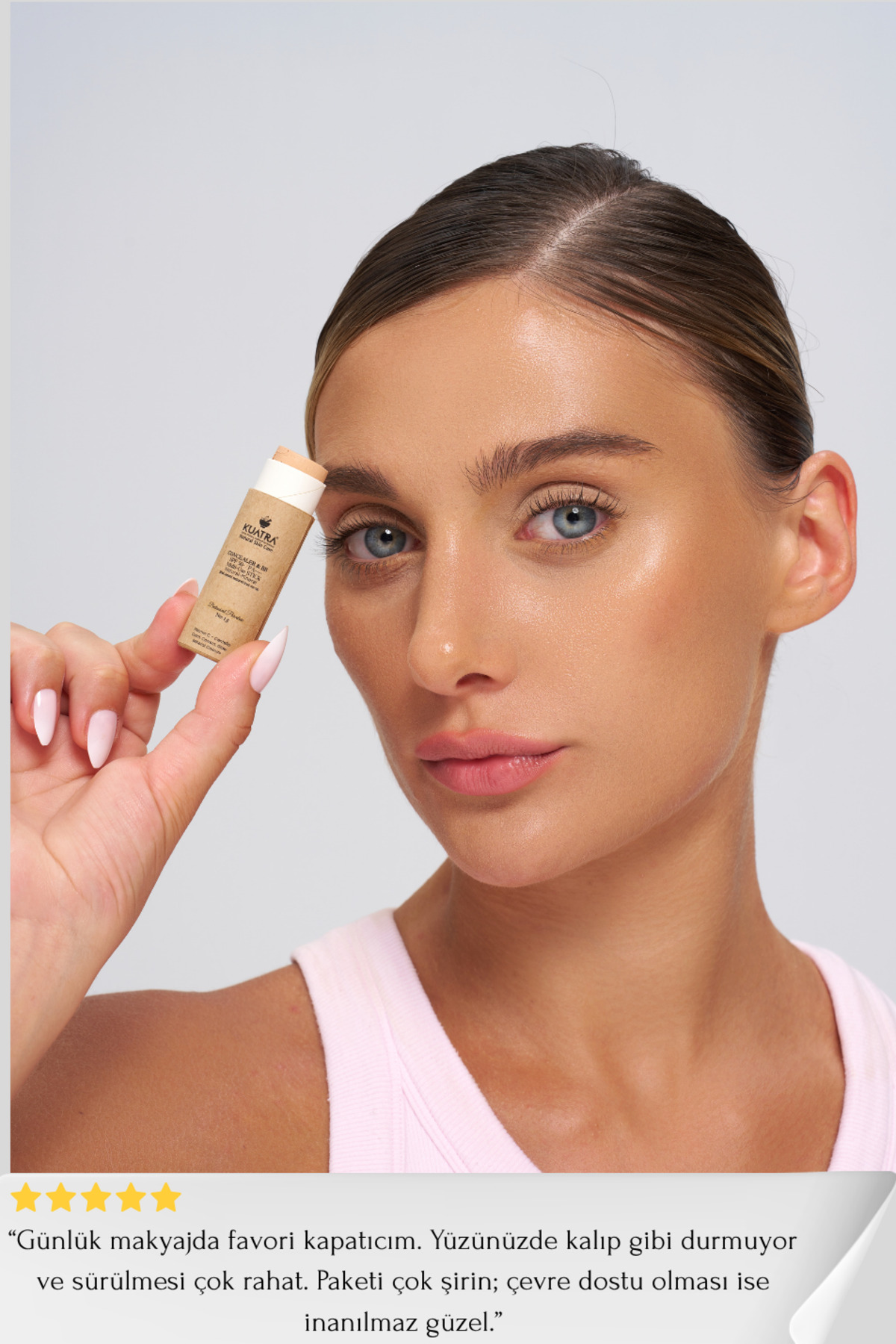 کانسیلر و کرم BB استیک طبیعی-معدنی از برند چینی گیاهی | SPF 50+ PA++++ | ویتامین C + مرطوب کننده | مراقبت رنگی — بژ 15 — تصویر 8 از 9