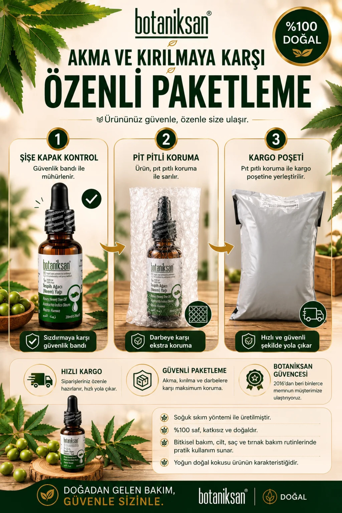 Tesbih Ağacı (Neem) Yağı 20 ml %100 Saf Soğuk Sıkım Bitki, Cilt ve Saç Bakımı İçin — TESBİH AĞACI NEEM YAĞI 20ML — تصویر 8 از 8