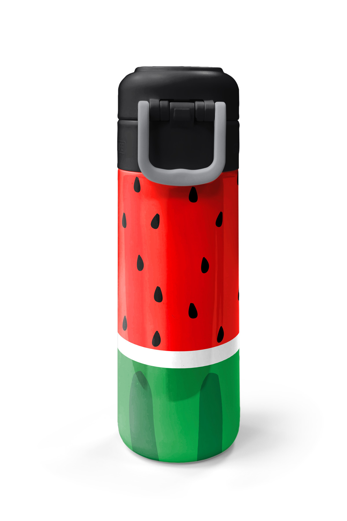 Kids Kırmızı Yeşil Karpuz Desenli Pipetli ve Direkt İçim Çelik Termos 500 ml 31866